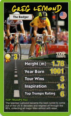 2015 Top Trumps Cycling Heroes #NNO Greg Lemond Front